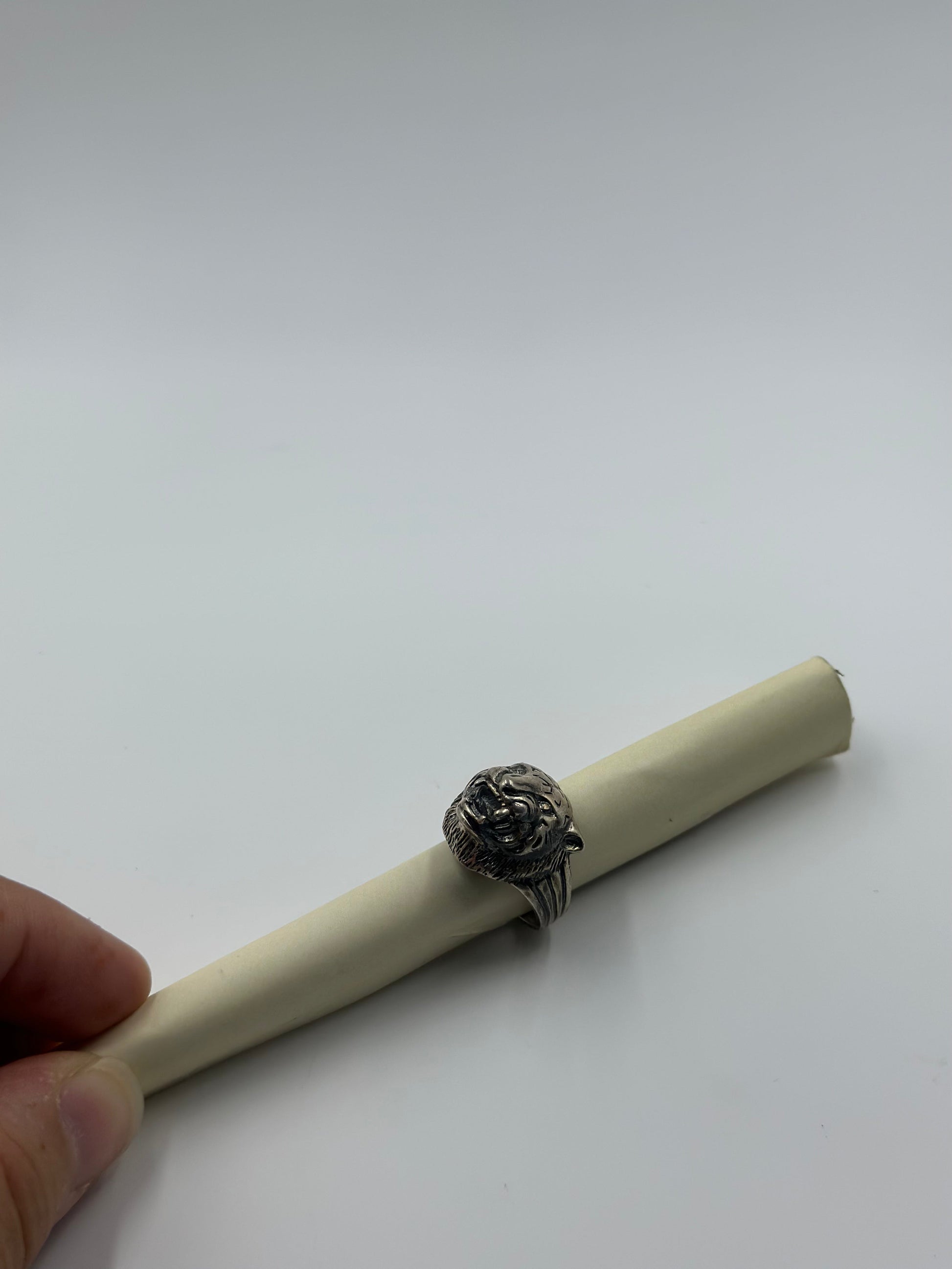 Oxidised sterling silver cocktail ring