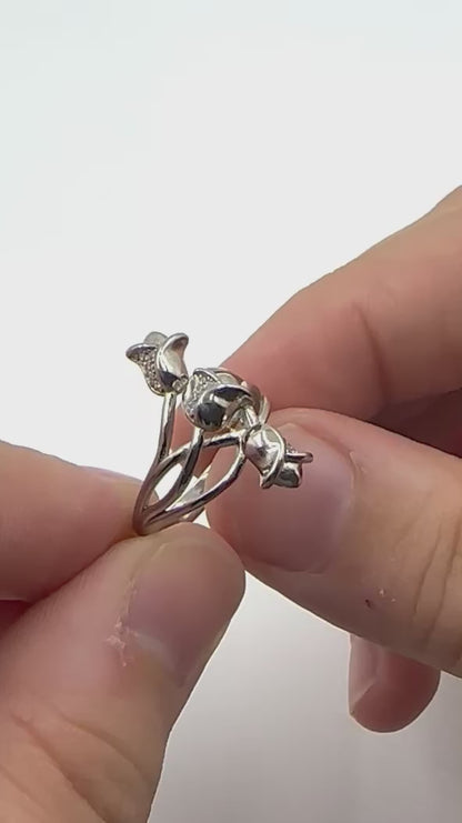 Triple Petal Cocktail Ring